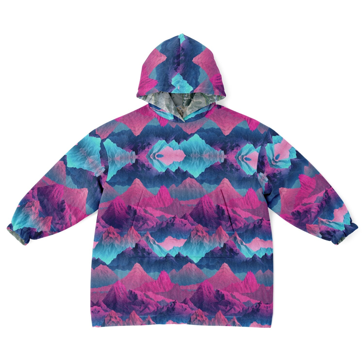 Powder Mountain, Utah Ski Resort Map Youth Reversible Snug Hoodie
