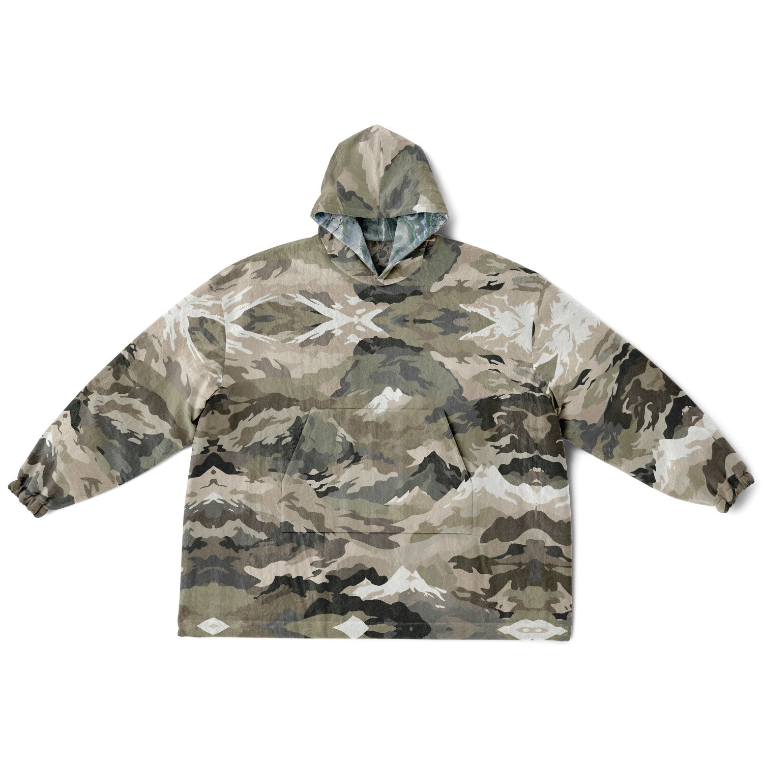 Powder Mountain, Utah Ski Resort Map Youth Reversible Snug Hoodie