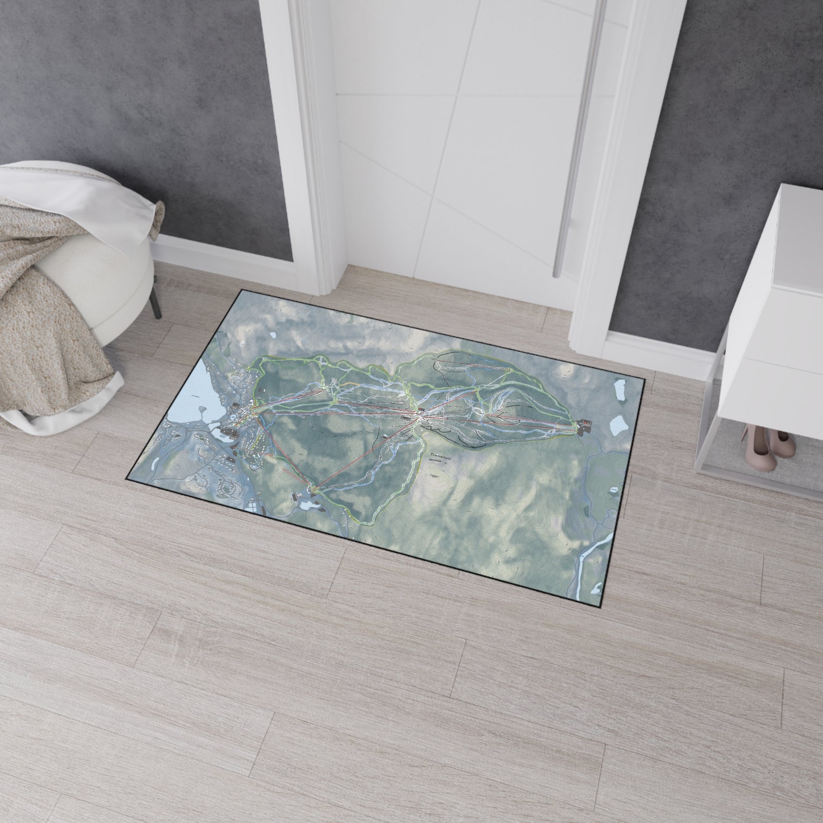 Tremblant, Quebec Ski Resort Map Heavy Duty Floor Mat