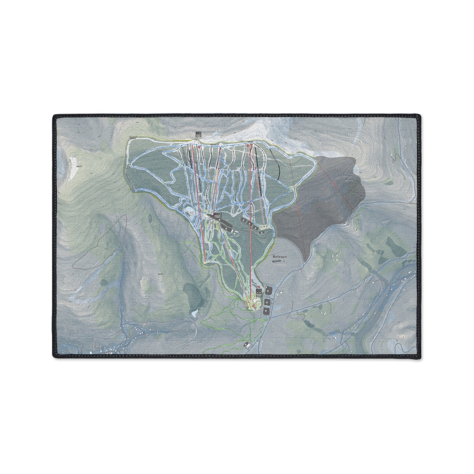 Belleayre, New York Ski Resort Map Heavy Duty Floor Mat