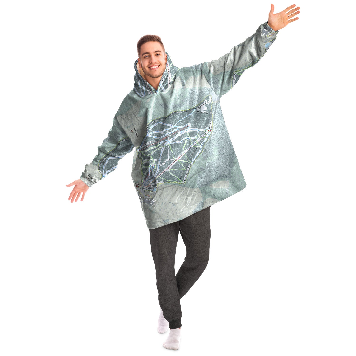 Cuchara, Colorado Ski Trail Map - Snug Hoodie