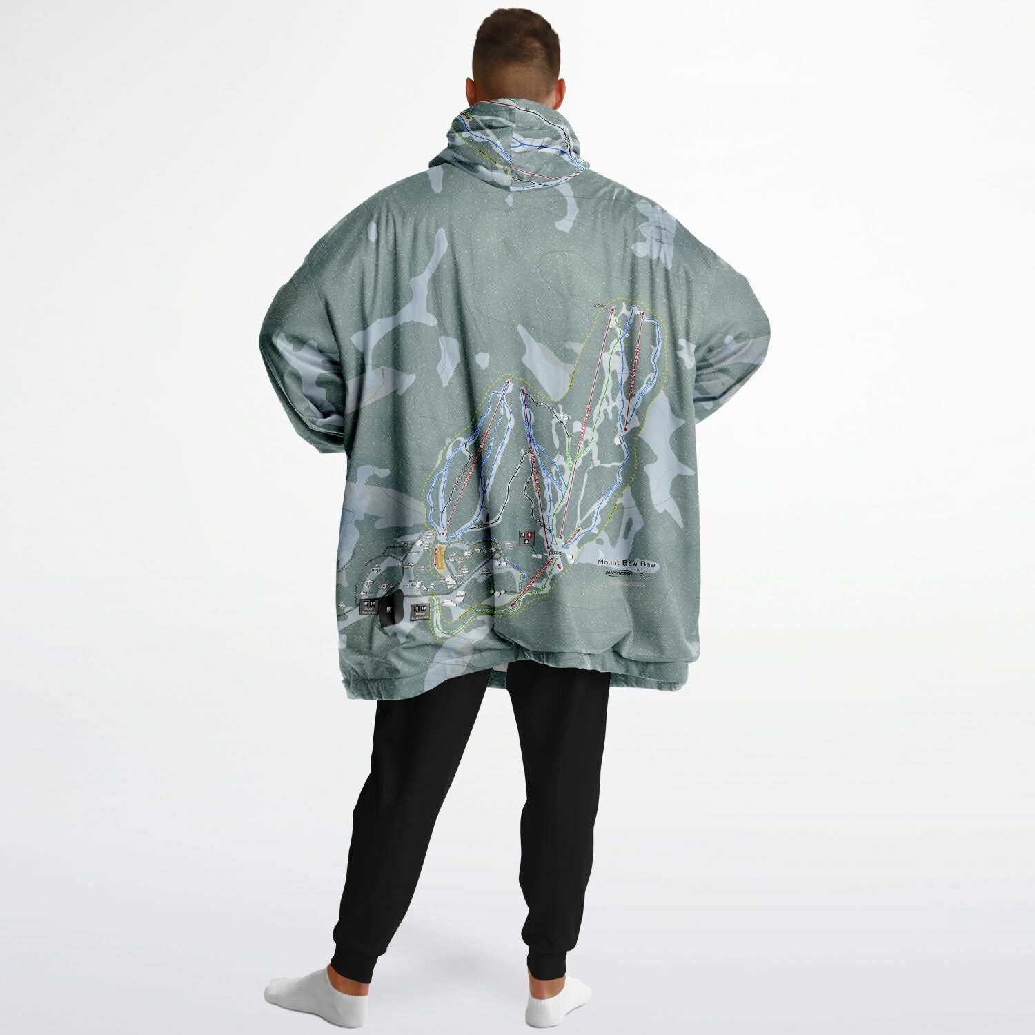 Mount Baw Baw, Australia Ski Trail Map - Snug Hoodie