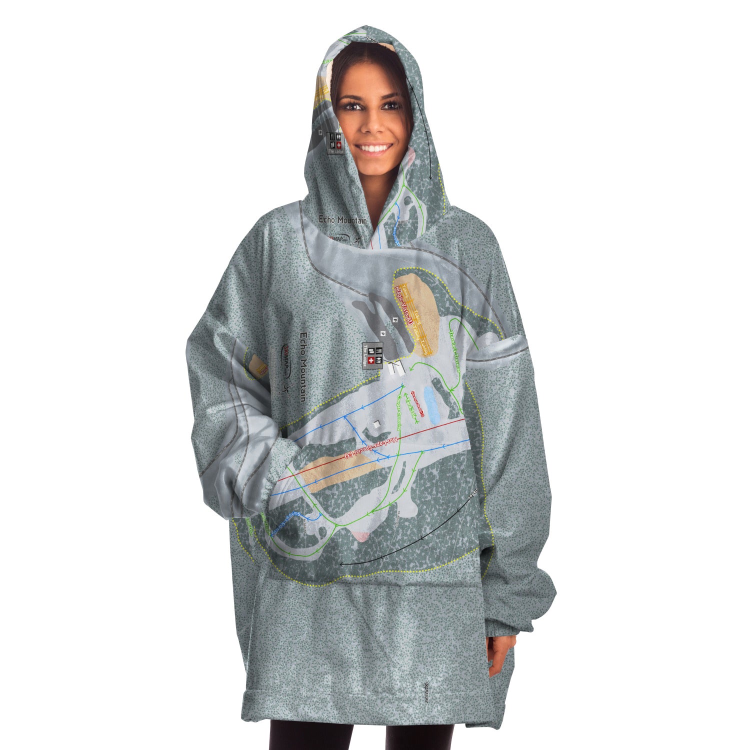 Echo Mountain, Colorado Ski Trail Map - Snug Hoodie