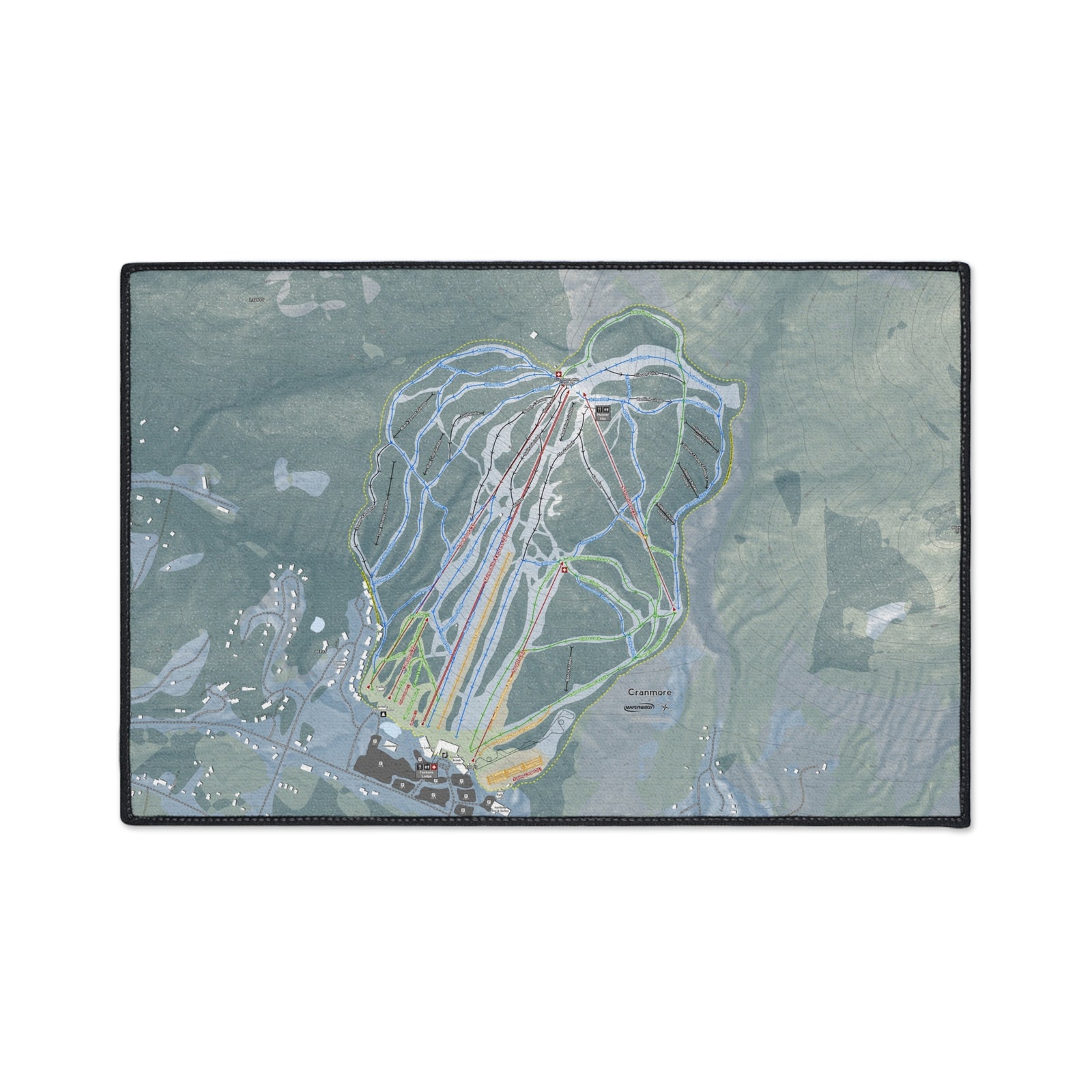 Cranmore Mountain, New Hampshire Ski Resort Map Heavy Duty Floor Mat