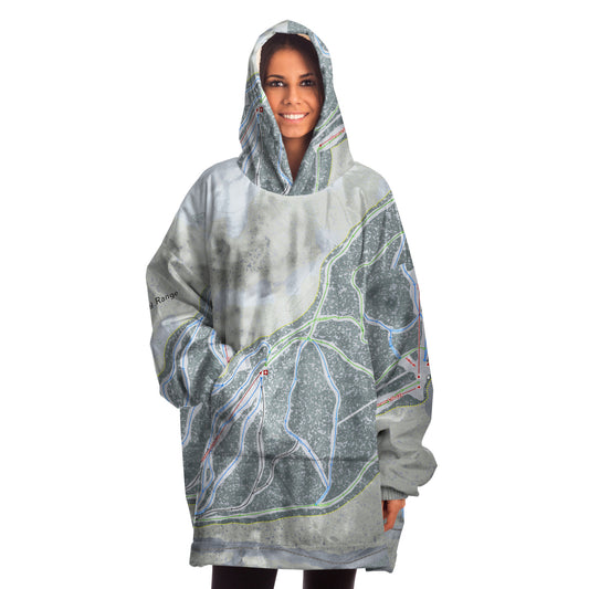 Snowy Range, Wyoming Ski Trail Map Snug Hoodie - Powderaddicts