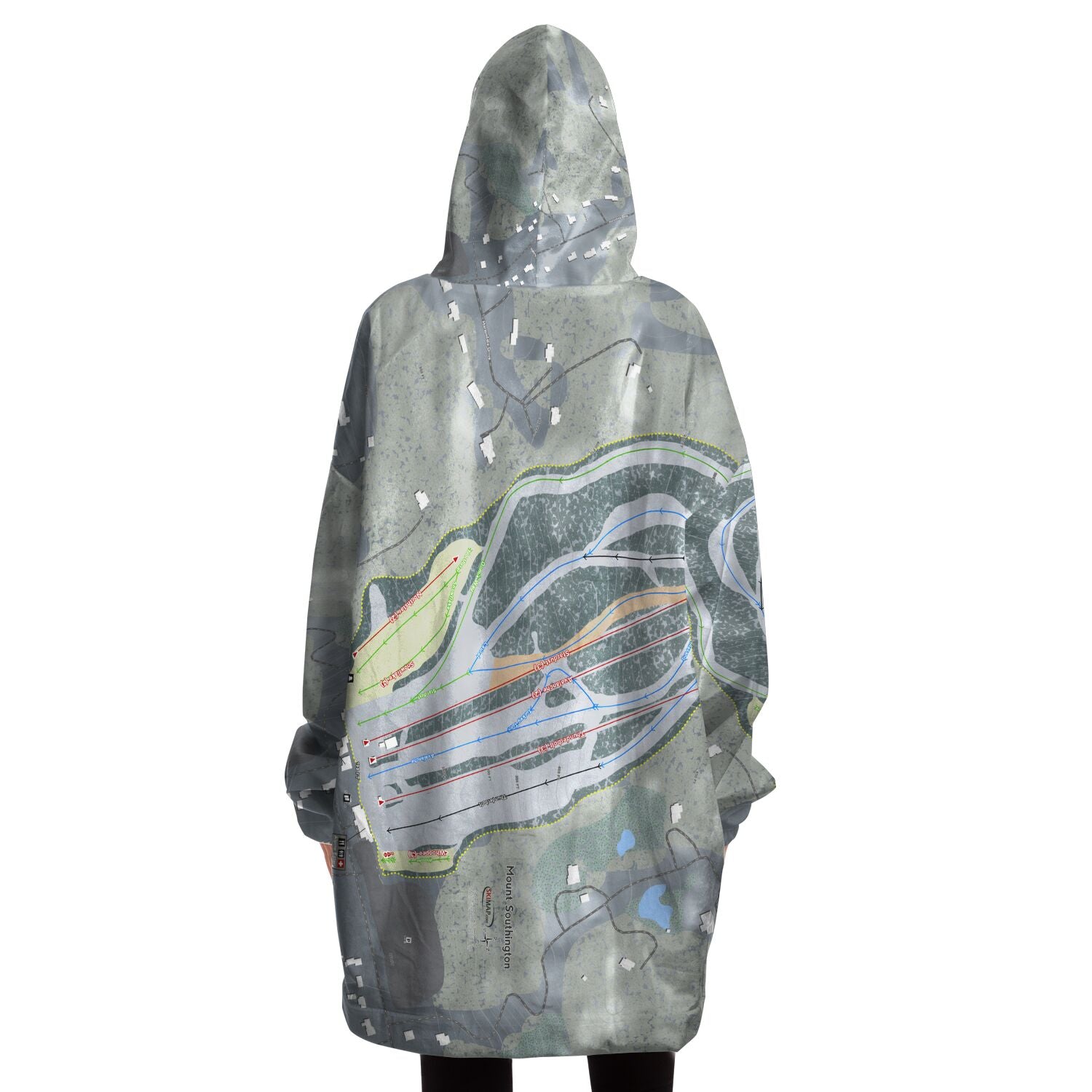 Mount Southington, Connecticut Ski Trail Map - Snug Hoodie