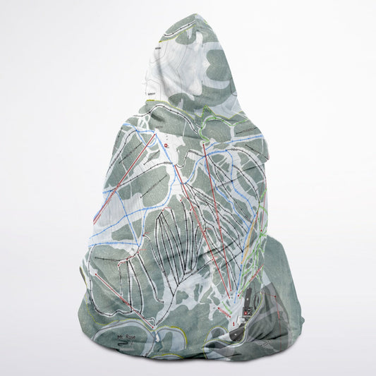 Mt Rose, Nevada Ski Trail Map - Youth Hooded Blanket