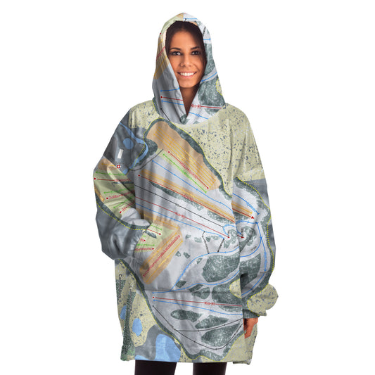 Cannonsburg, Michigan Ski Trail Map Snug Hoodie