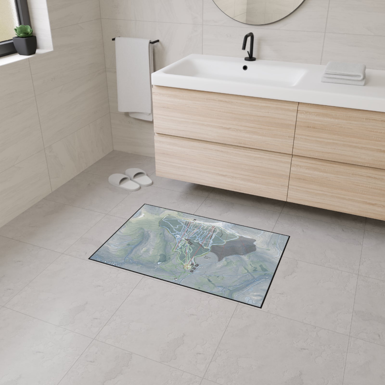 Belleayre, New York Ski Resort Map Heavy Duty Floor Mat