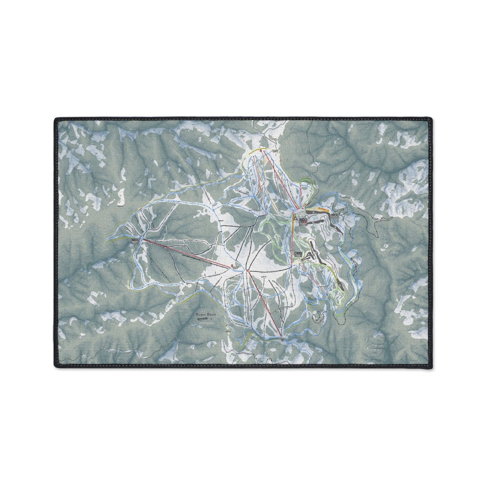 Bogus Basin, Idaho Ski Resort Map Heavy Duty Floor Mat