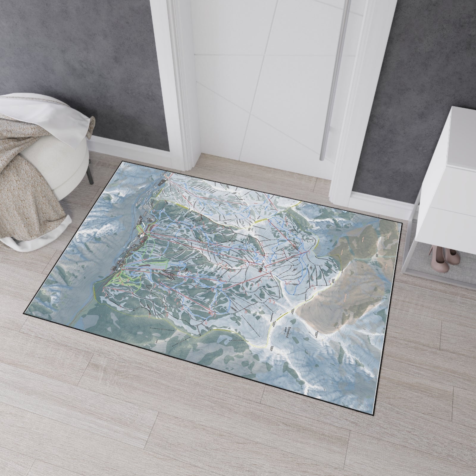 Snowbird, Utah Ski Resort Map Heavy Duty Floor Mat