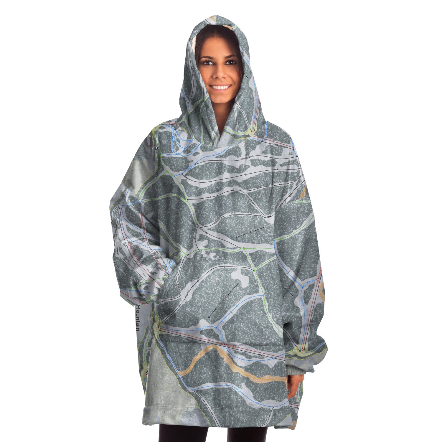 Beaver Mountain, Utah Ski Trail Map - Snug Hoodie