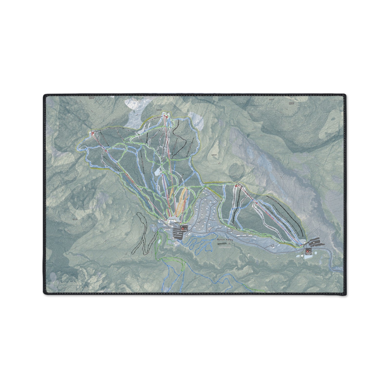 Bolton Valley, Vermont Ski Resort Map Heavy Duty Floor Mat
