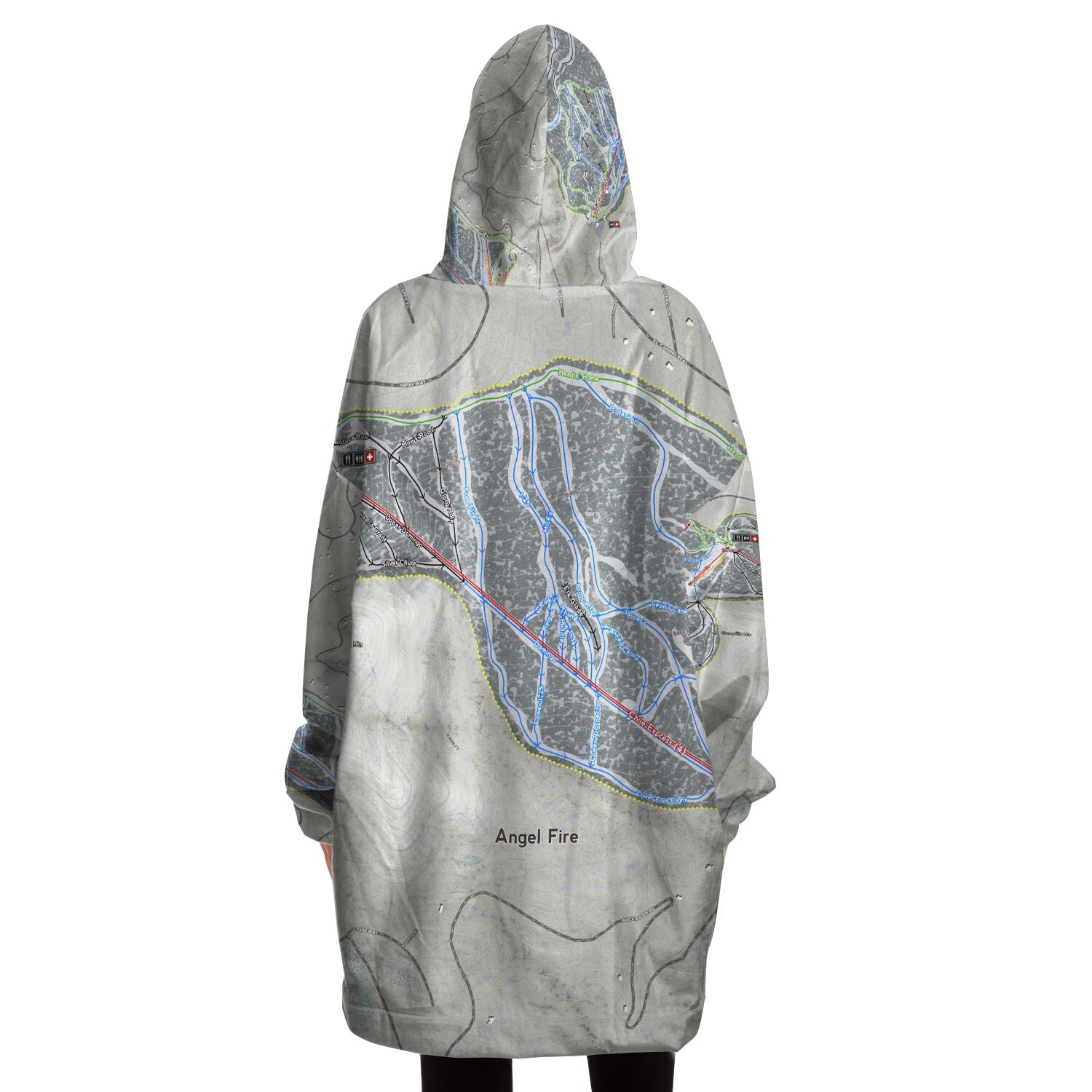 Angel Fire, New Mexico Ski Trail Map - Snug Hoodie