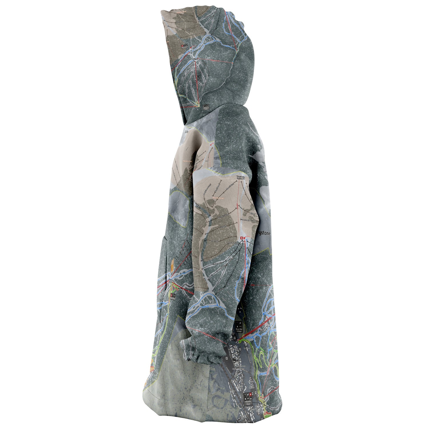 Keystone, Colorado Ski Trail Map - Snug Hoodie