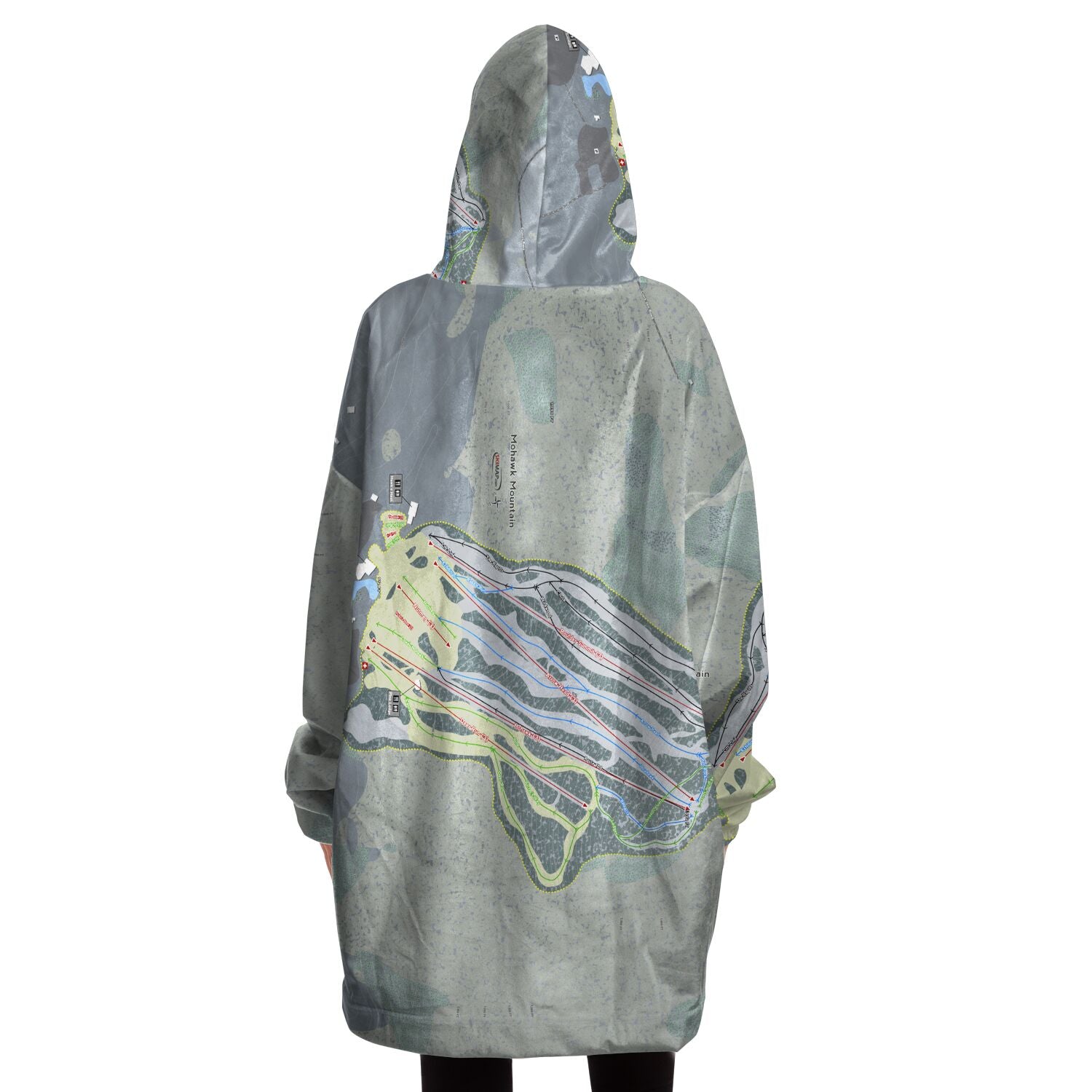 Mohawk Mountain, Connecticut Ski Trail Map - Snug Hoodie