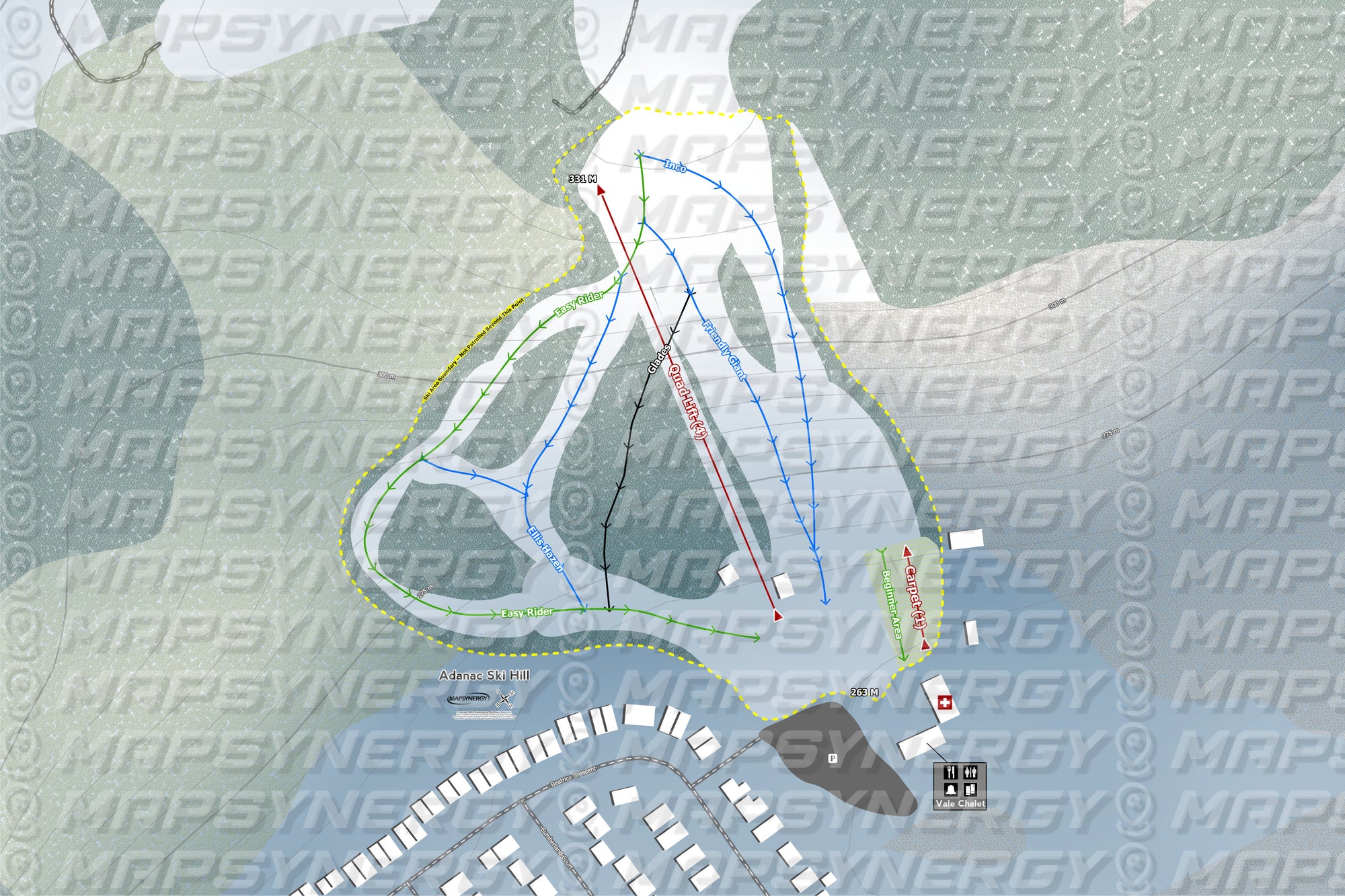 Adanac Ski Hill trail map
