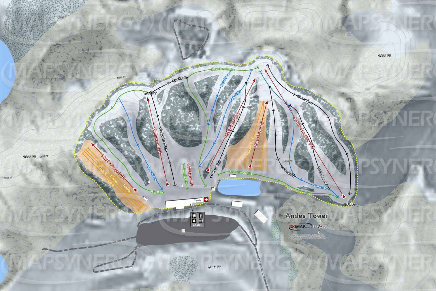 Andes Tower trail map