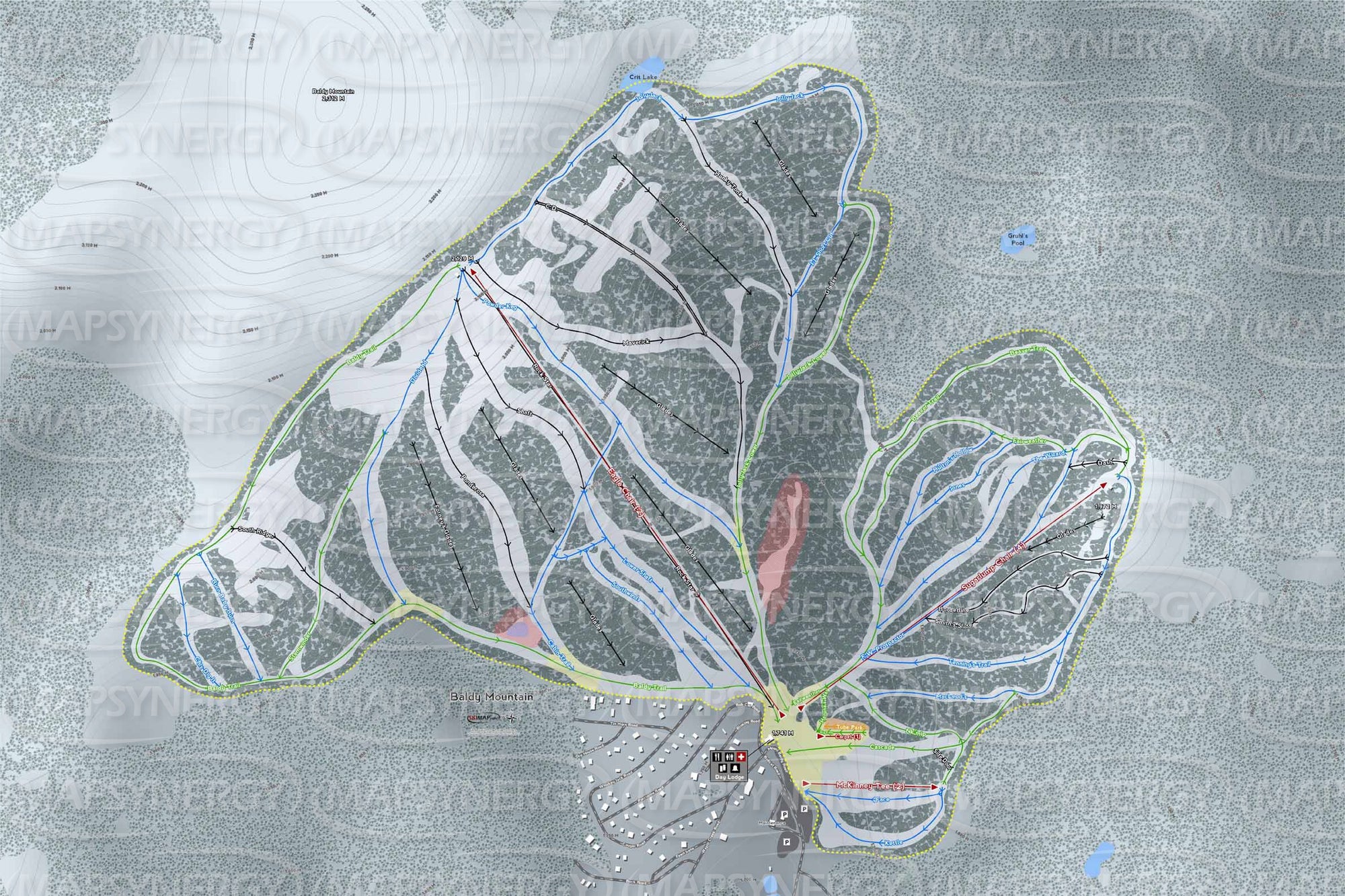 Baldy Mountain trail map