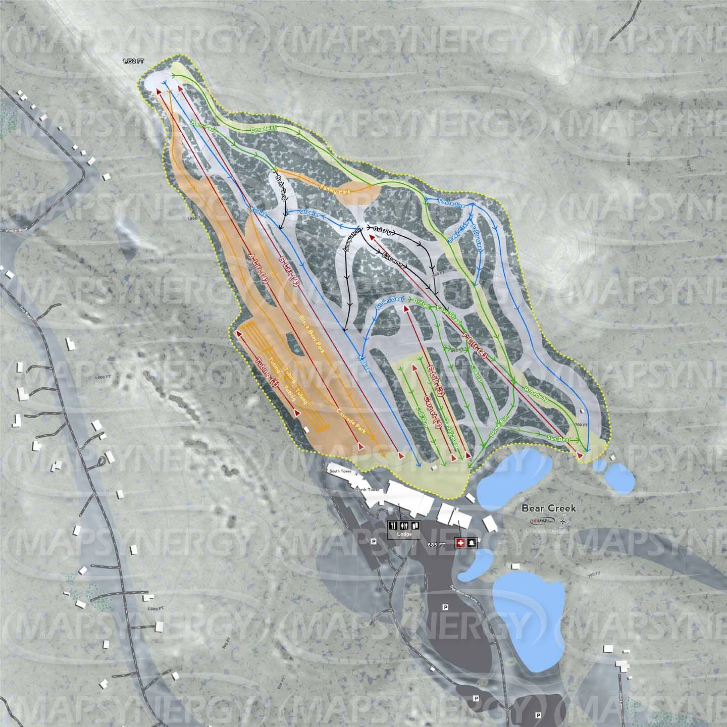 Bear Creek trail map