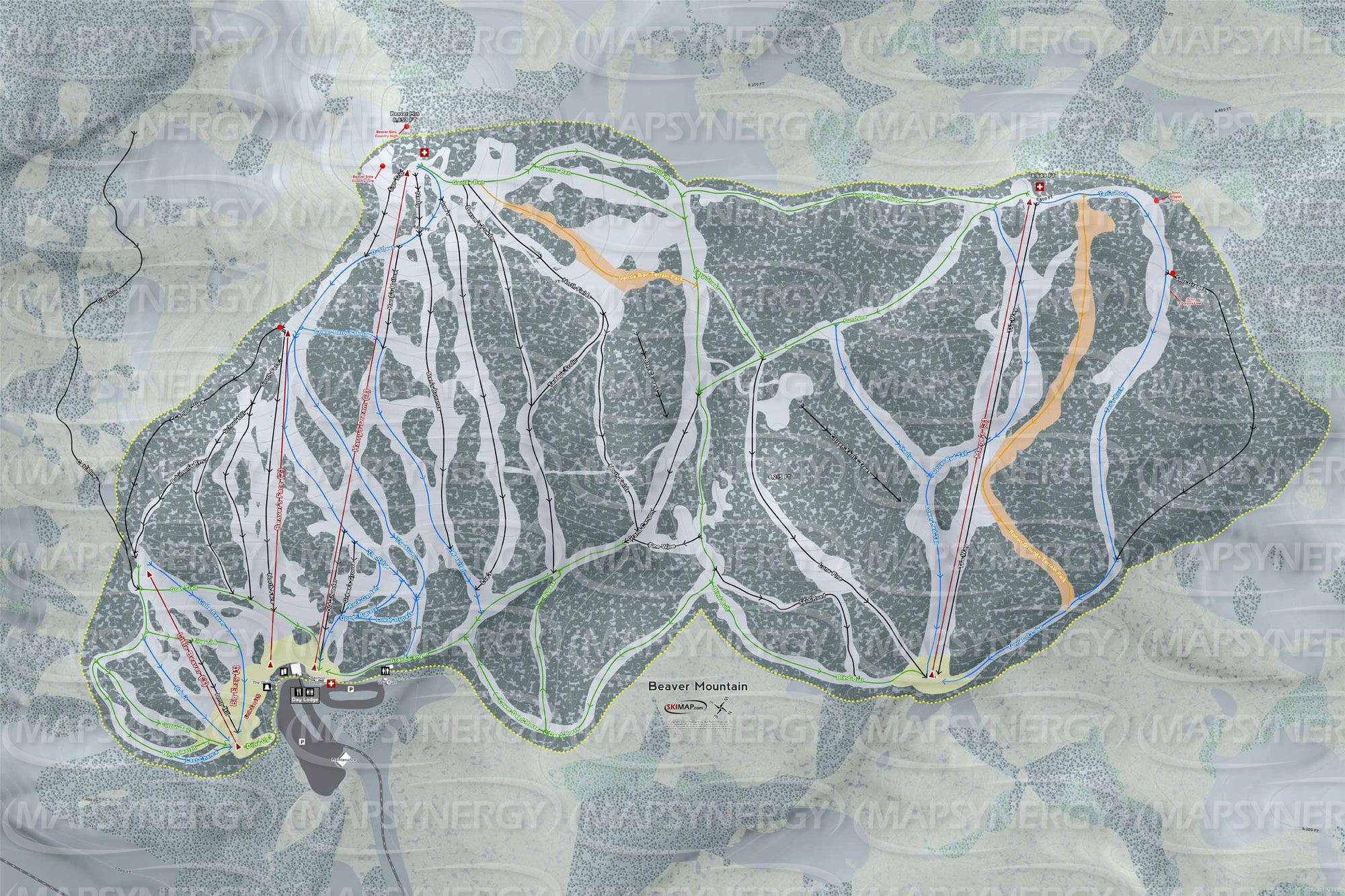 Beaver Mountain trail map