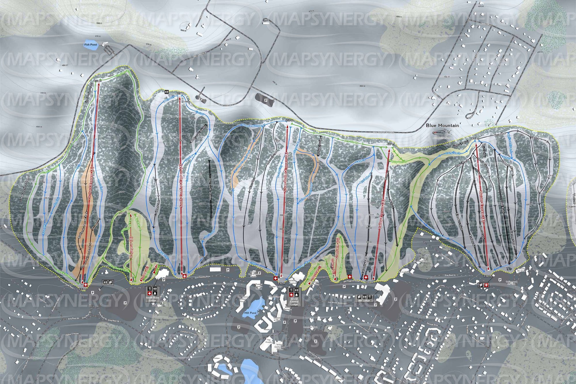 Blue Mountain trail map