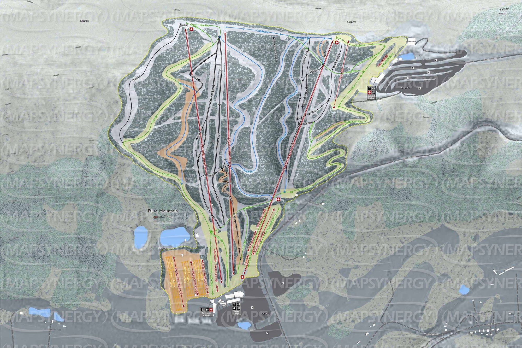 Blue Mountain trail map