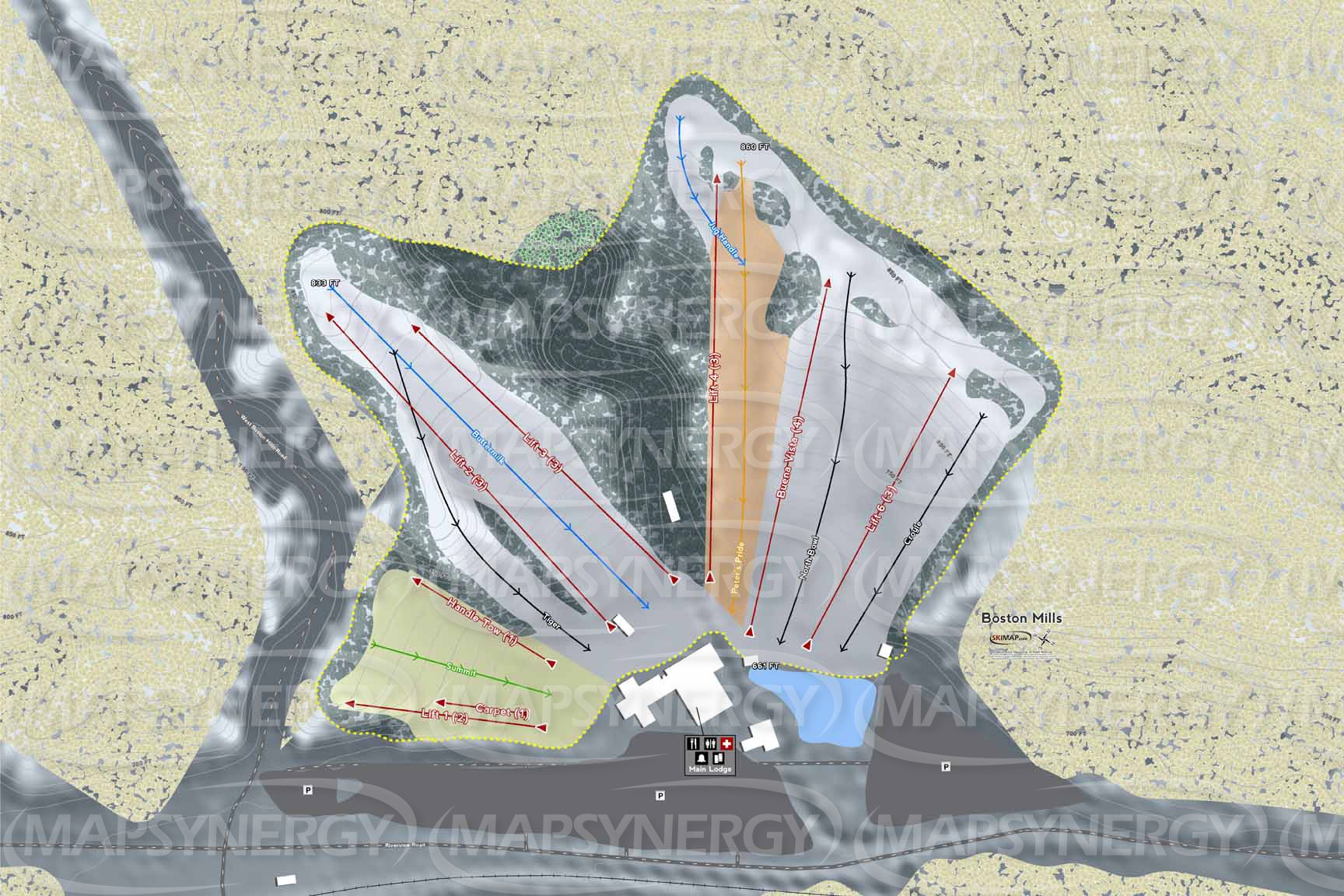 Boston Mills trail map