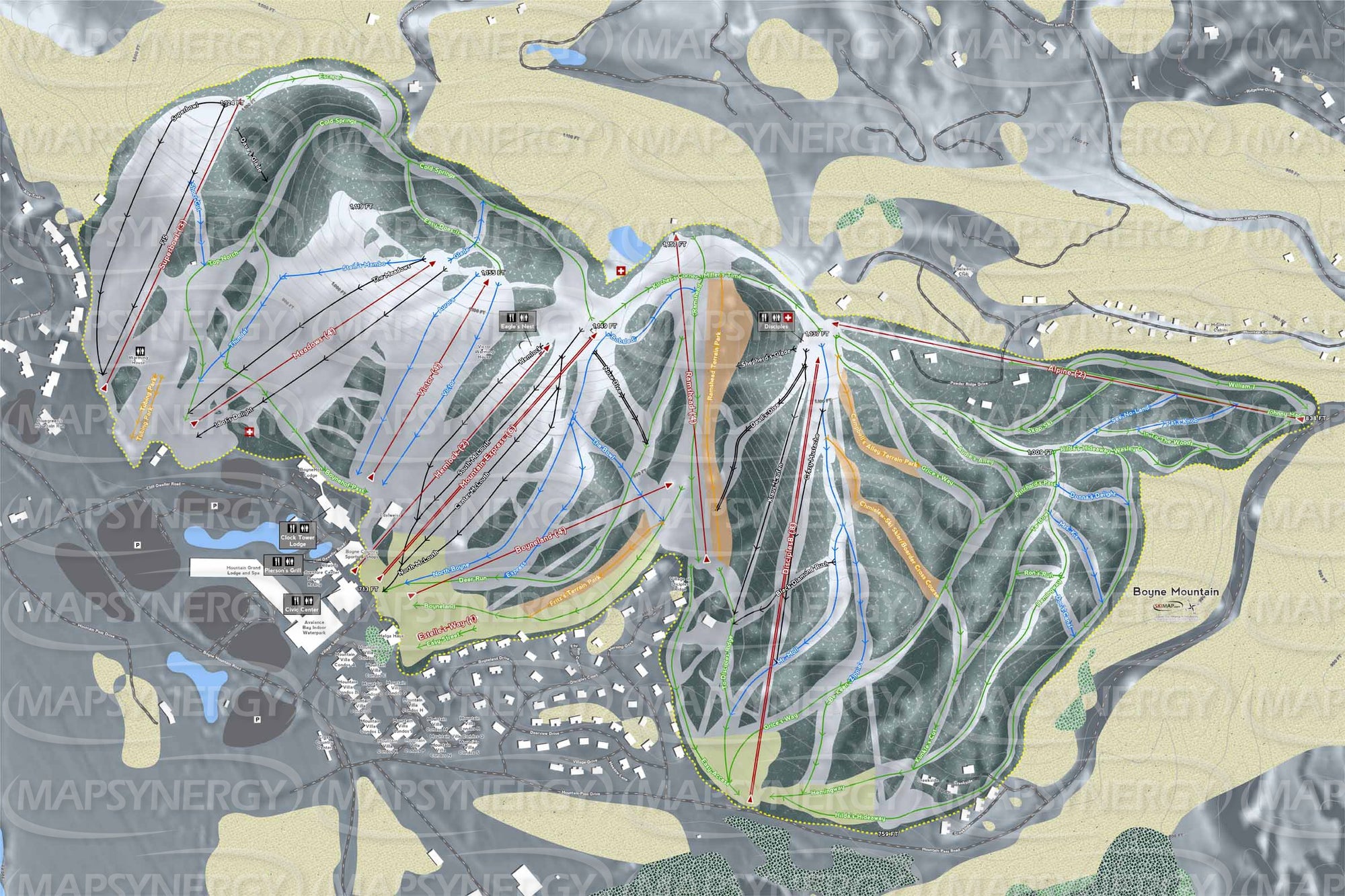 Boyne Mountain trail map