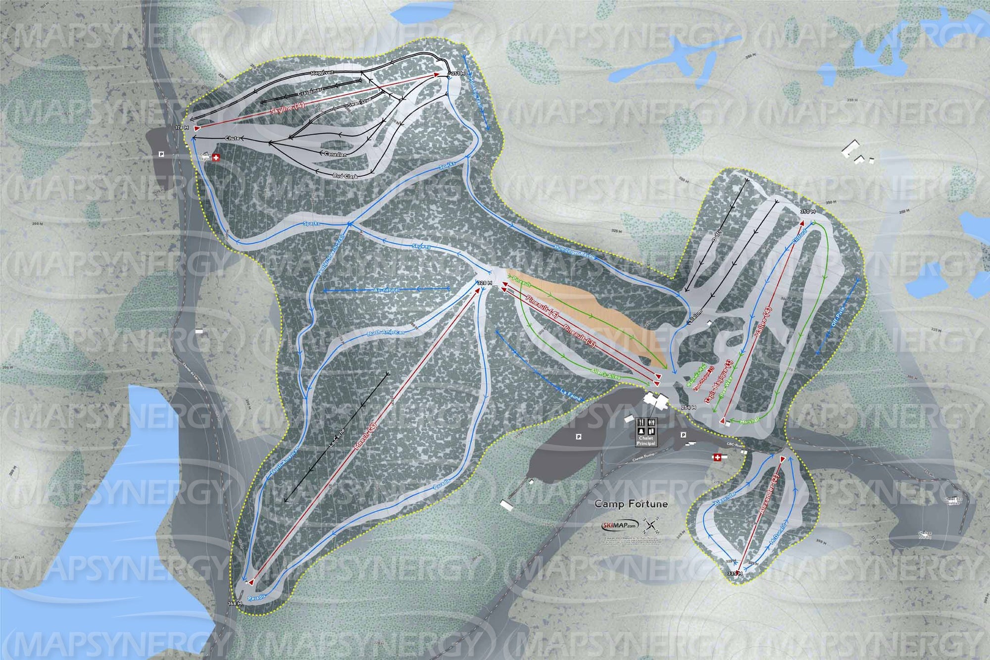 Camp Fortune trail map