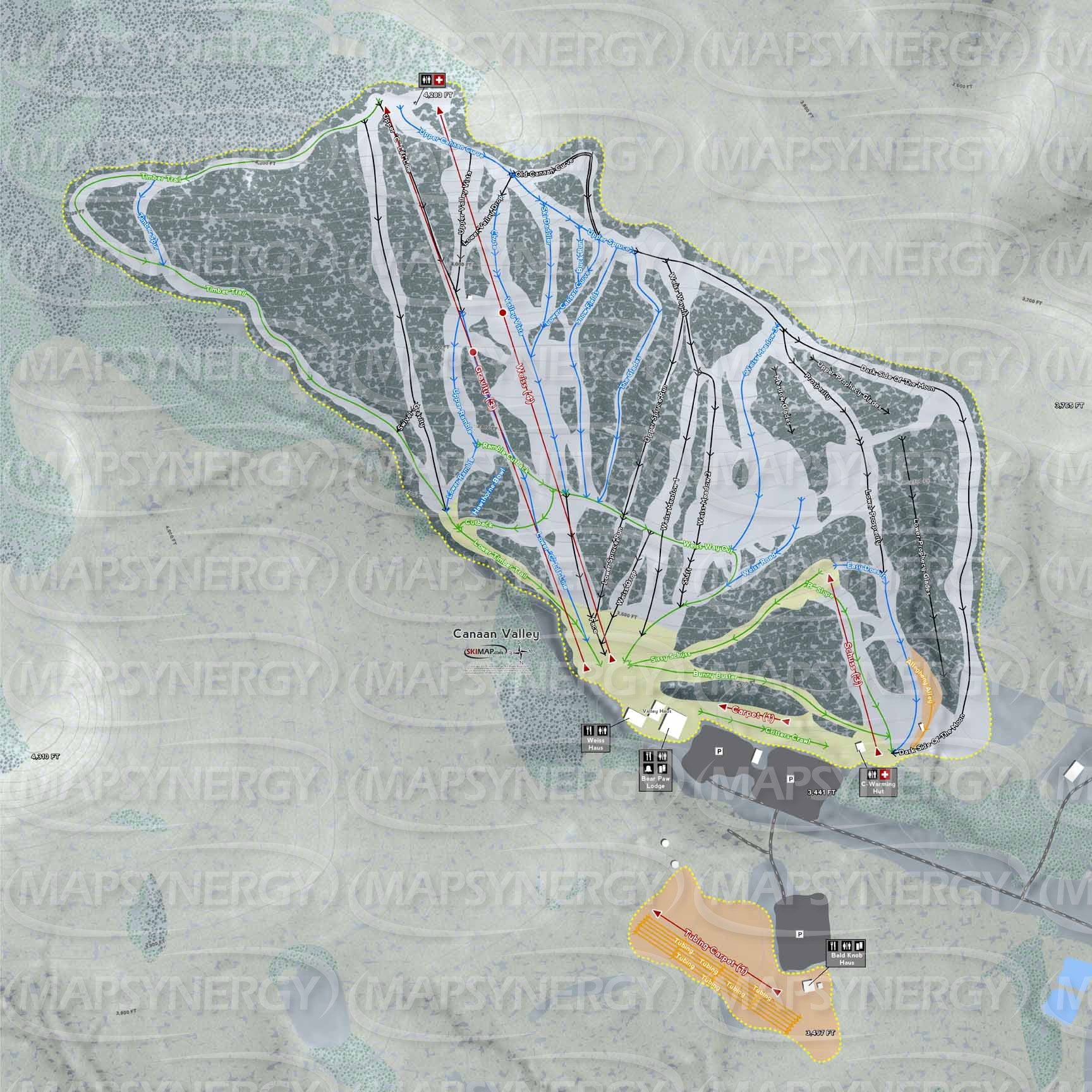 Canaan Valley trail map