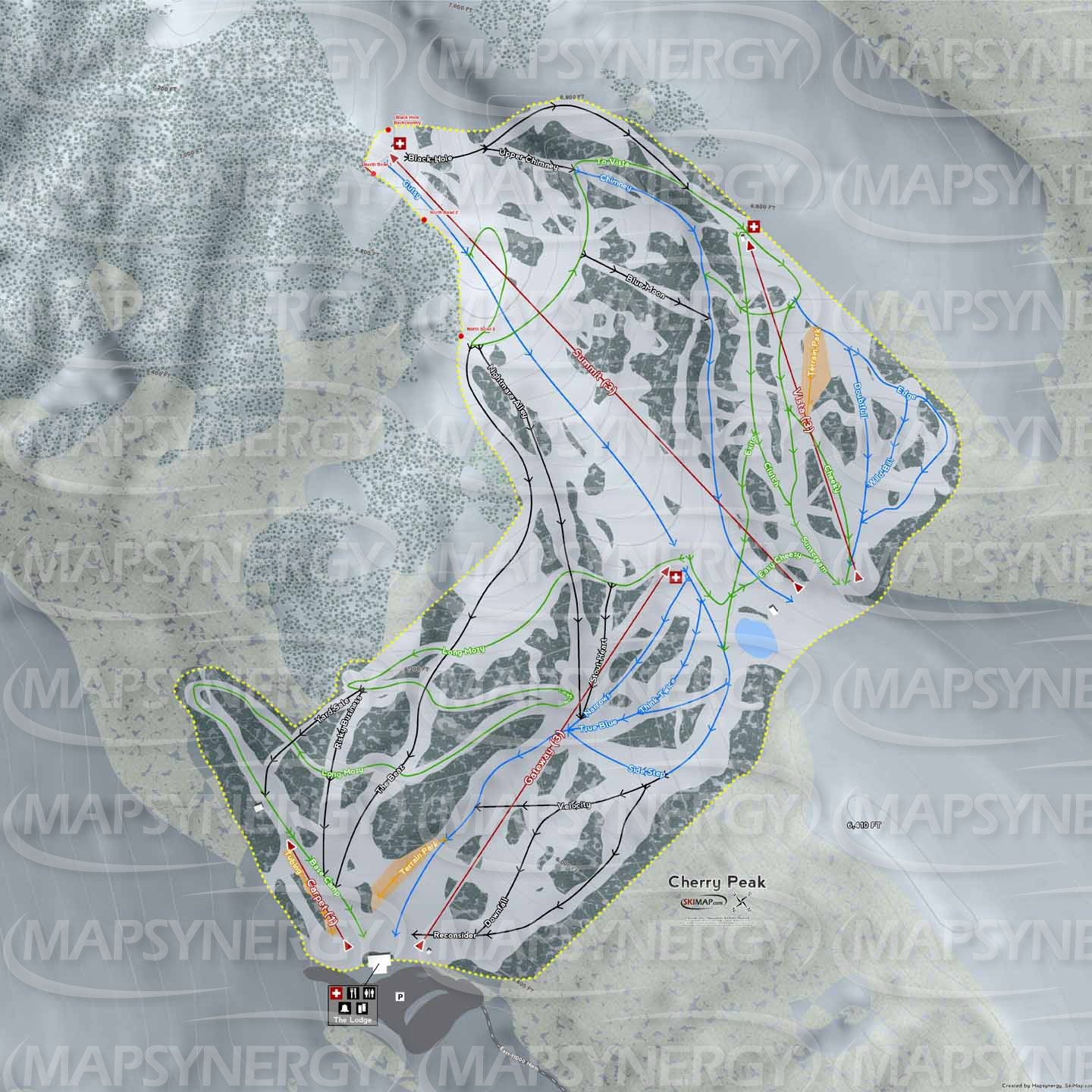 Cherry Peak trail map