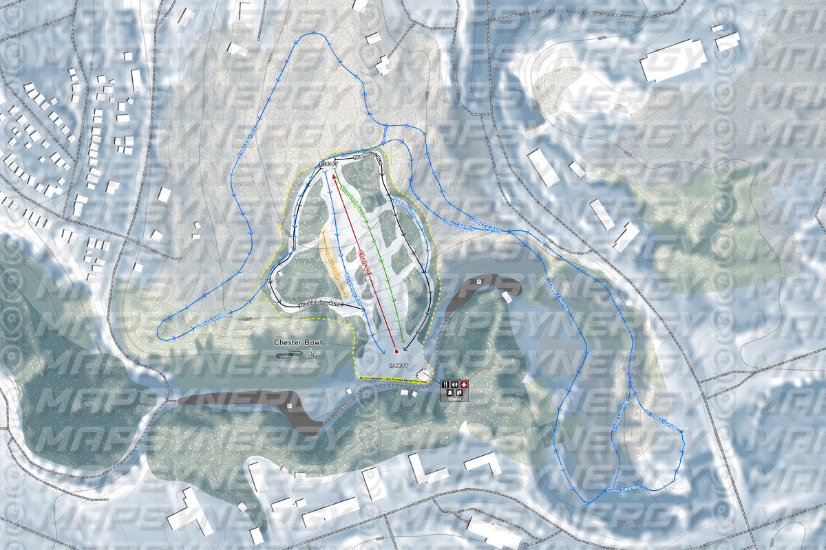 Chester Bowl trail map