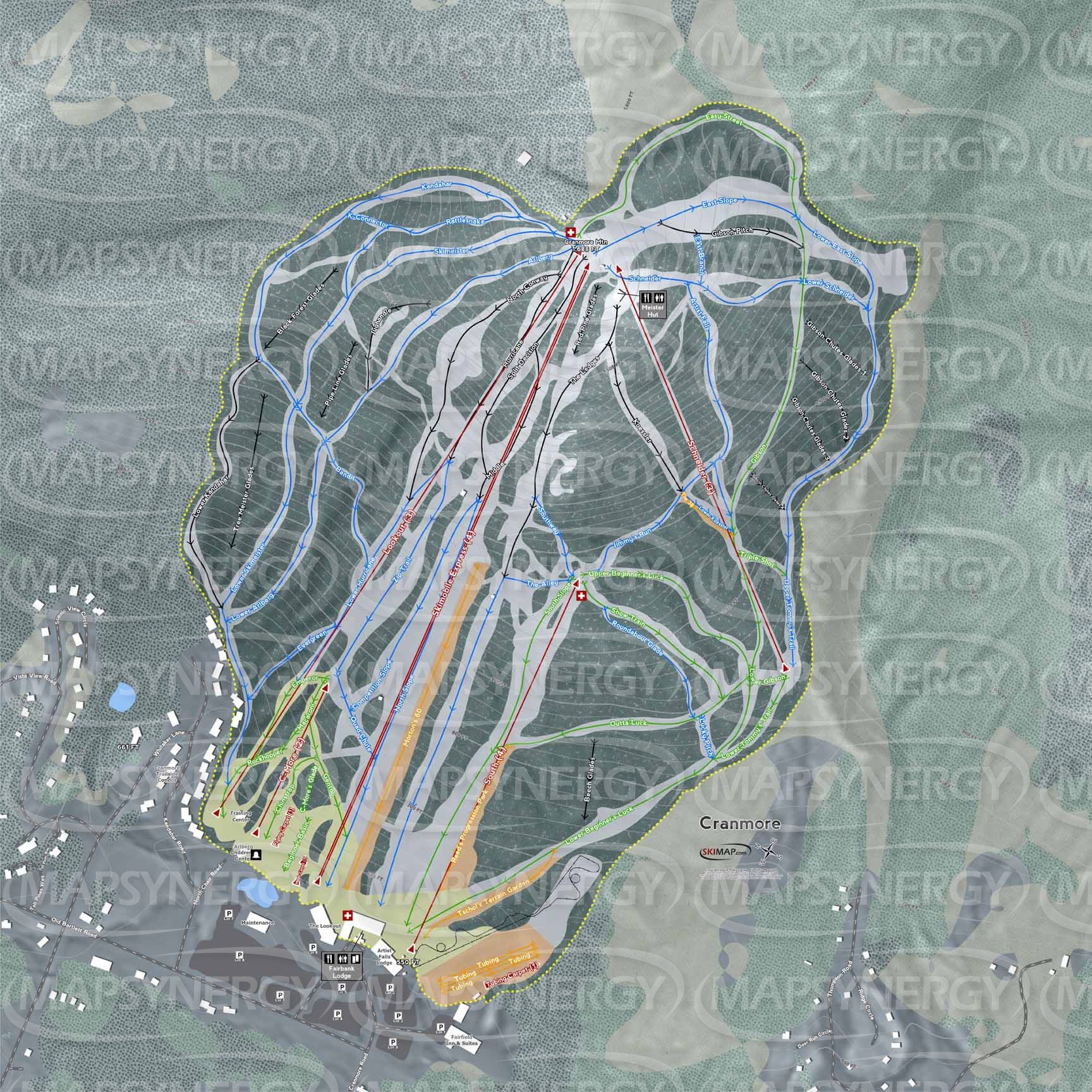 Cranmore Mountain trail map