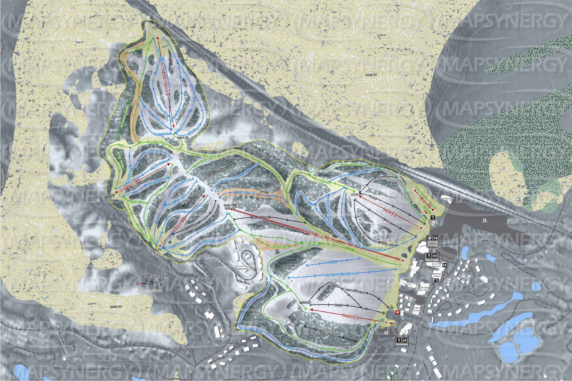 Crystal Mountain trail map