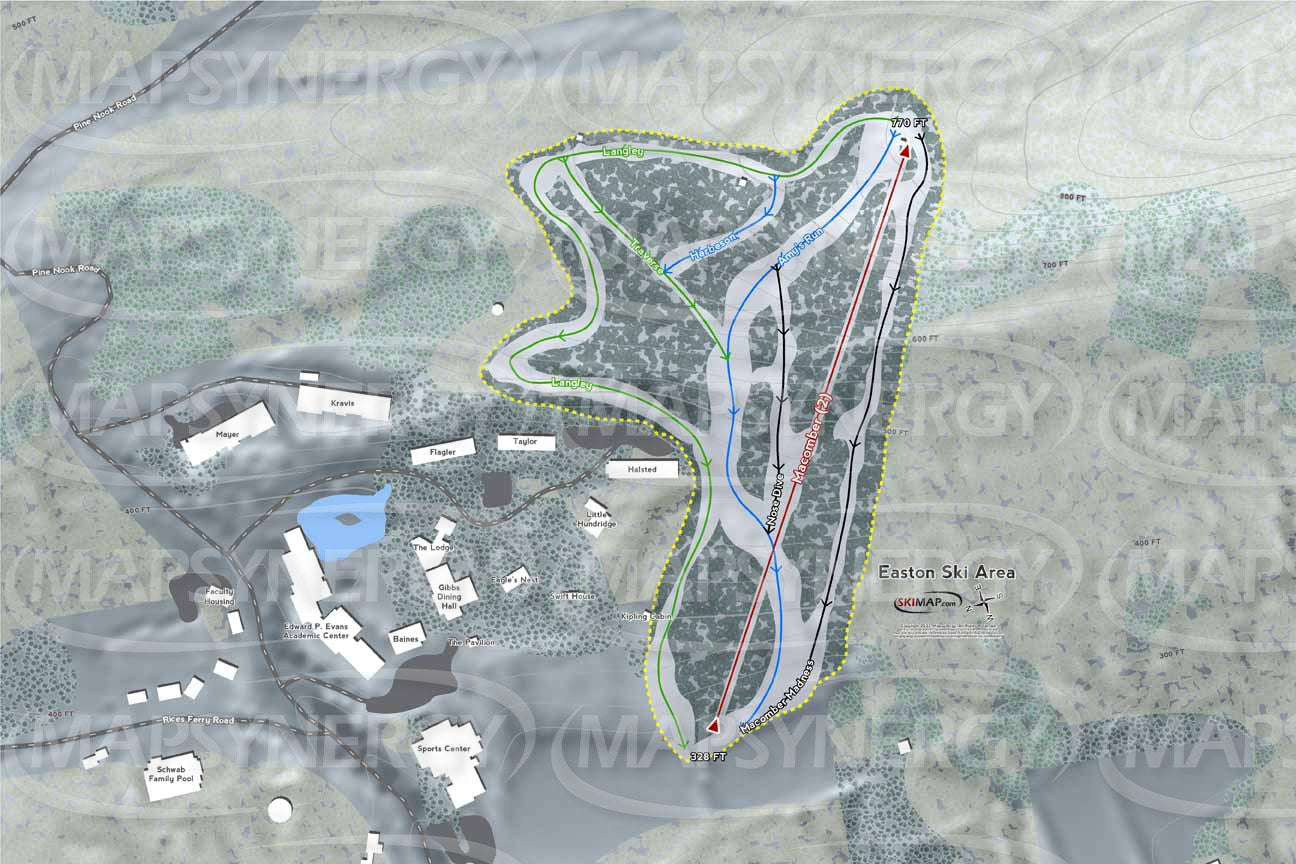 Easton Ski Area trail map