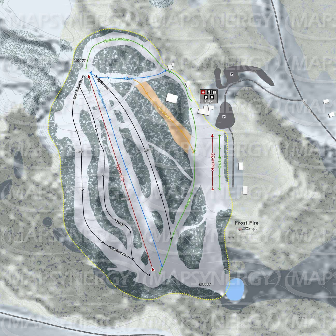 Frost Fire trail map