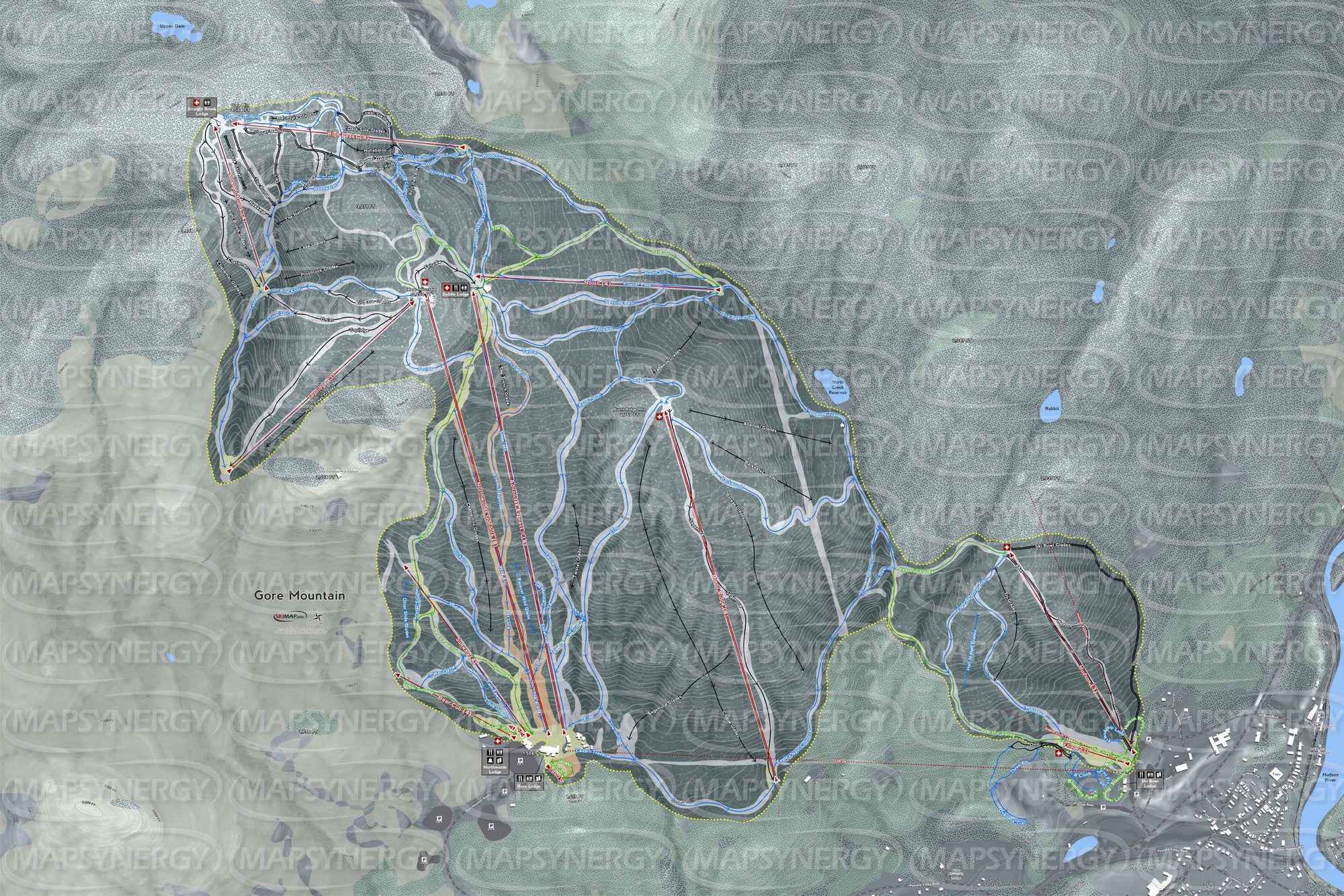 Gore Mountain trail map