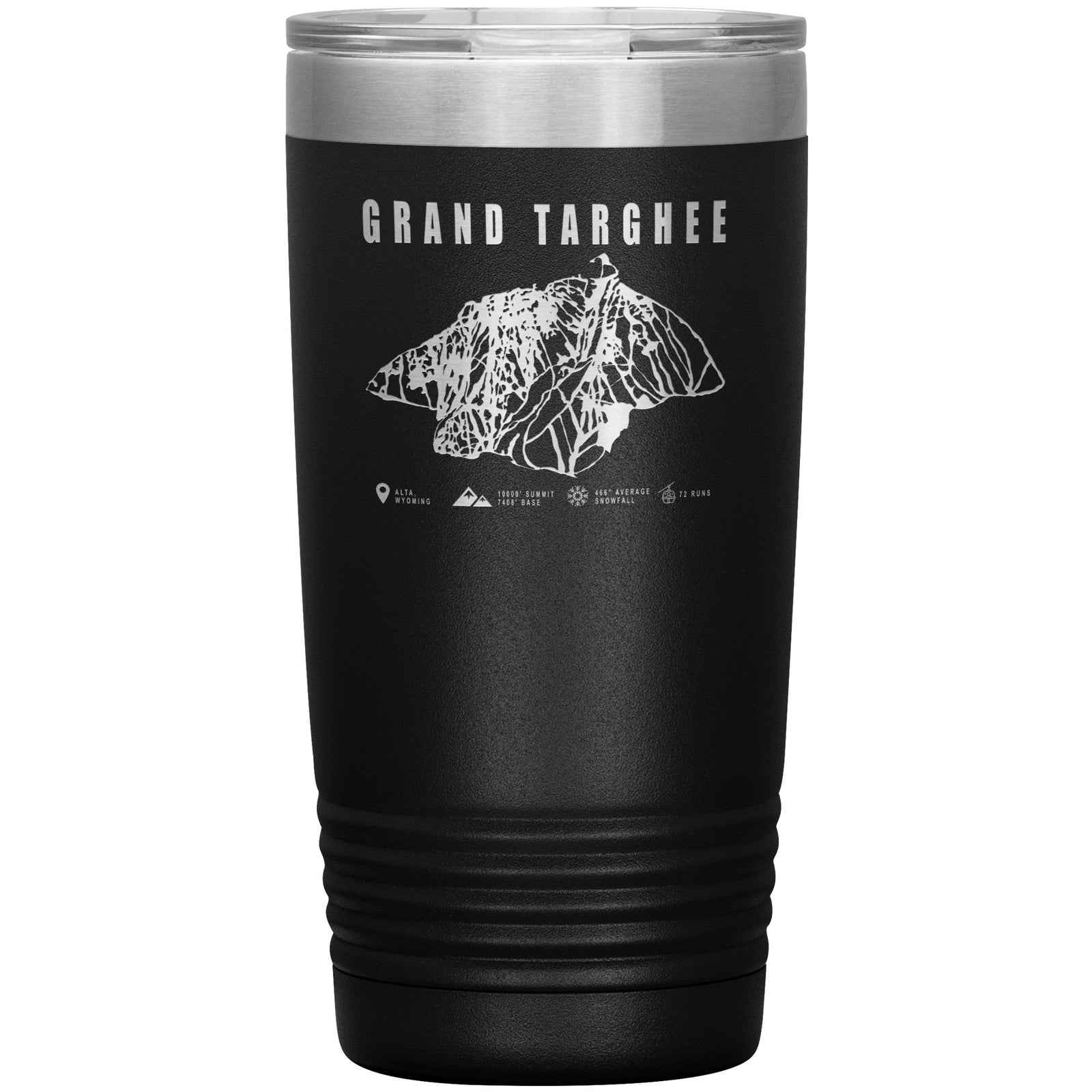 Grand Targhee Wyoming Ski Trail Map 20oz Tumbler