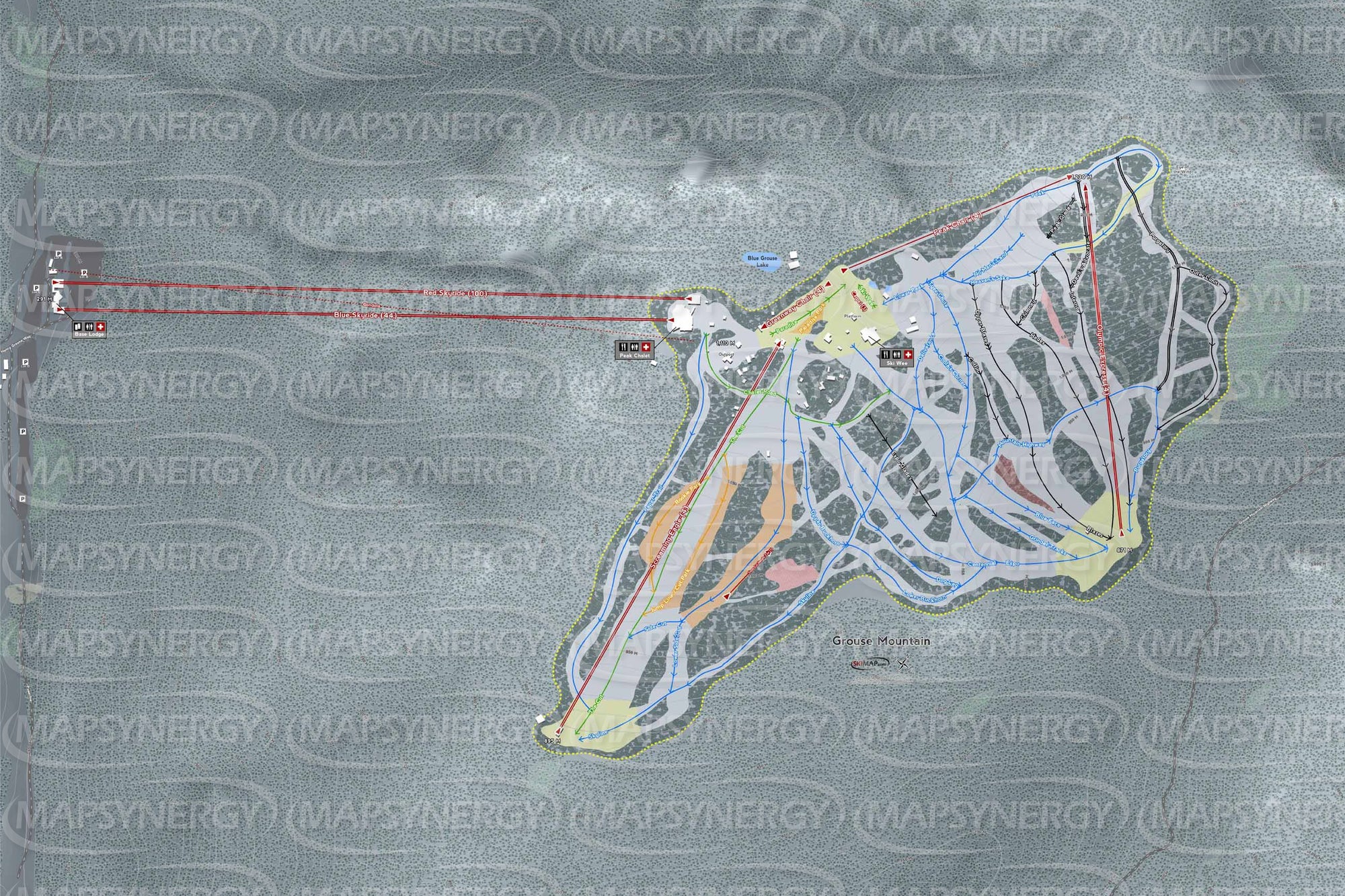 Grouse Mountain trail map