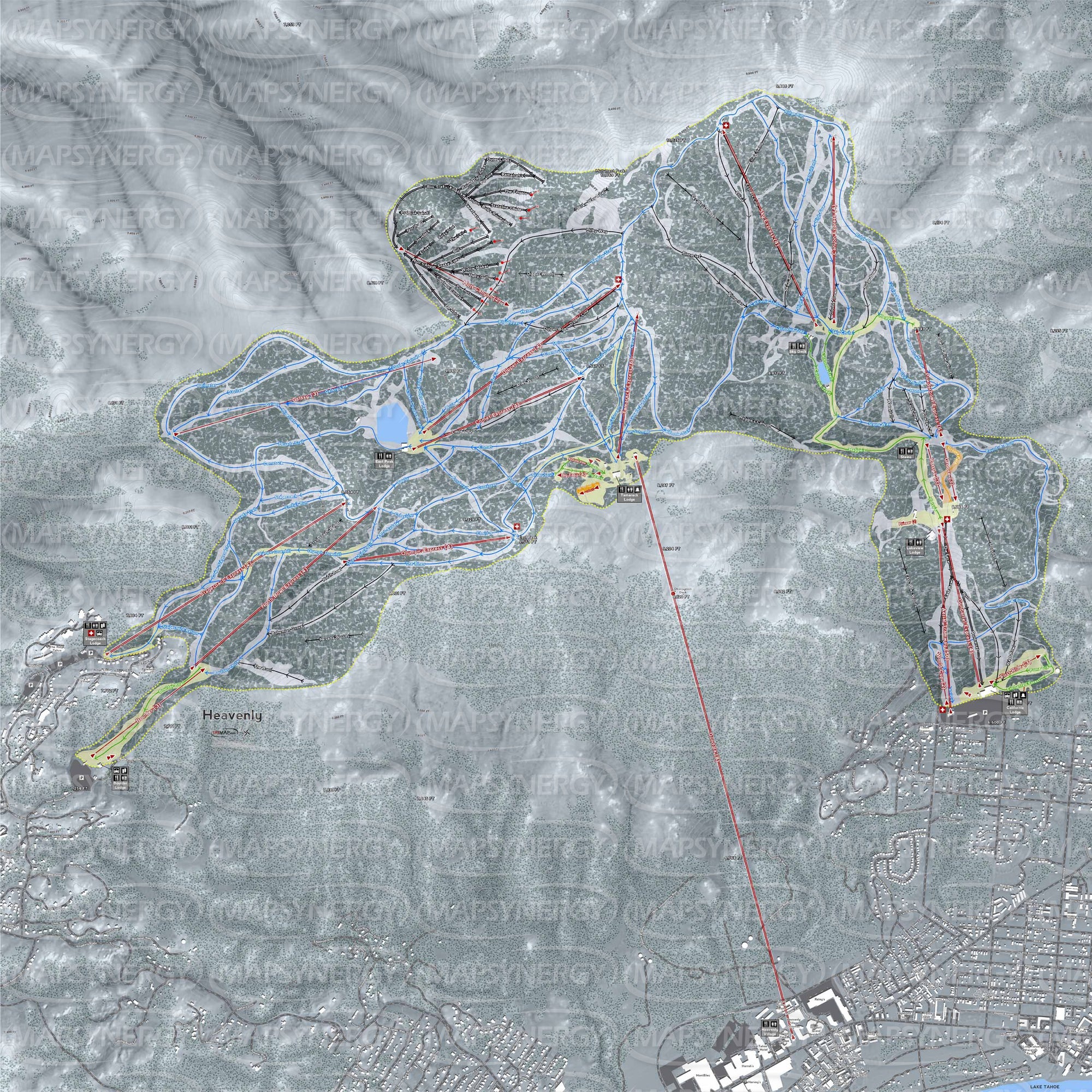 Heavenly trail map