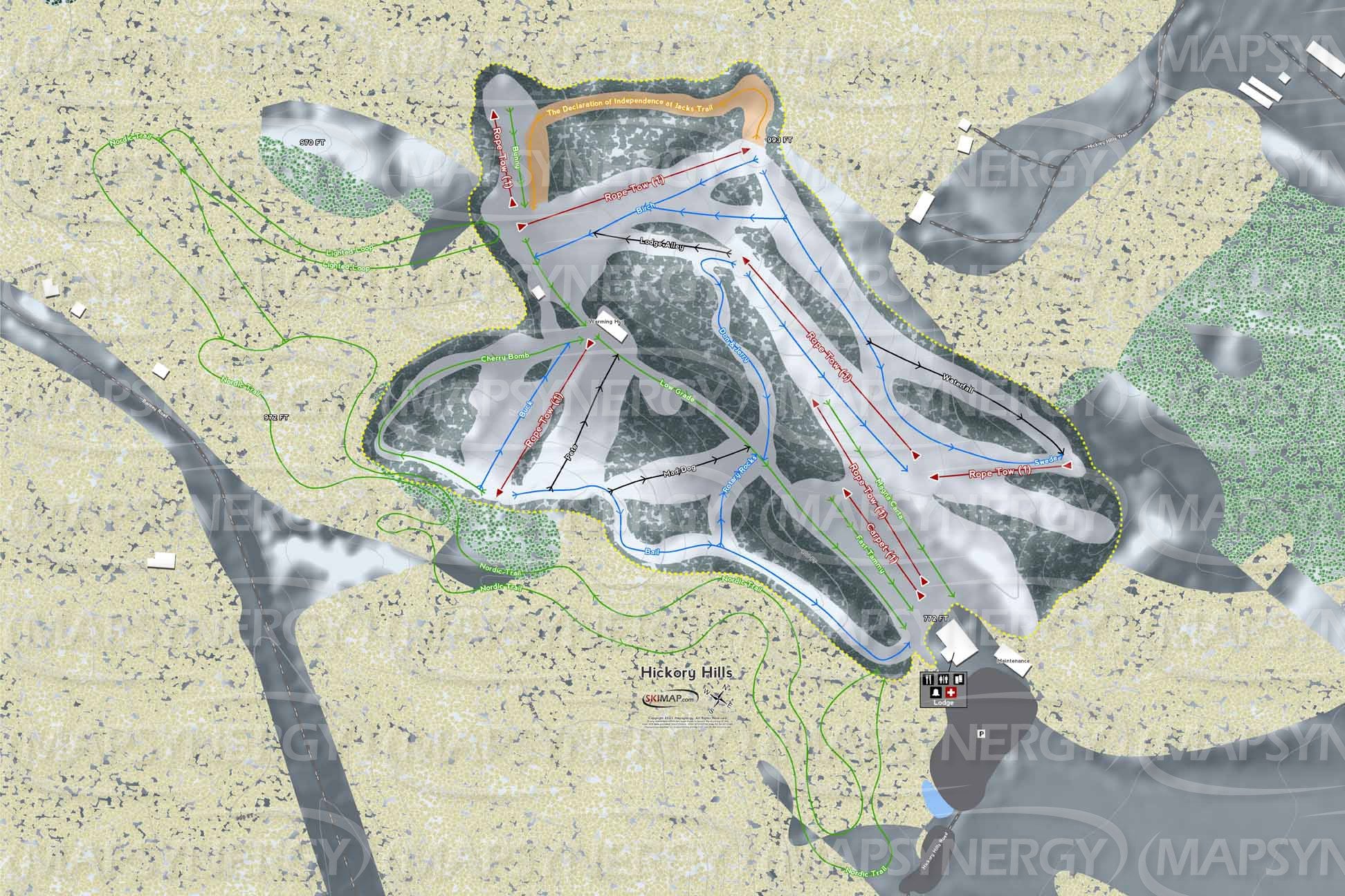 Hickory Hills trail map