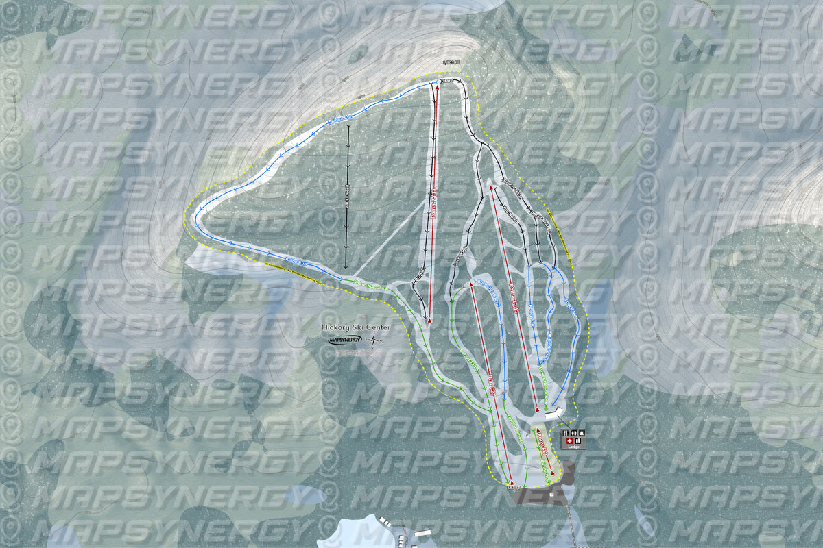 Hickory Ski Center trail map