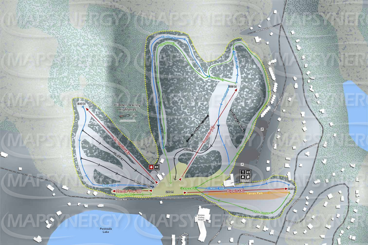 Hidden Valley Highlands trail map
