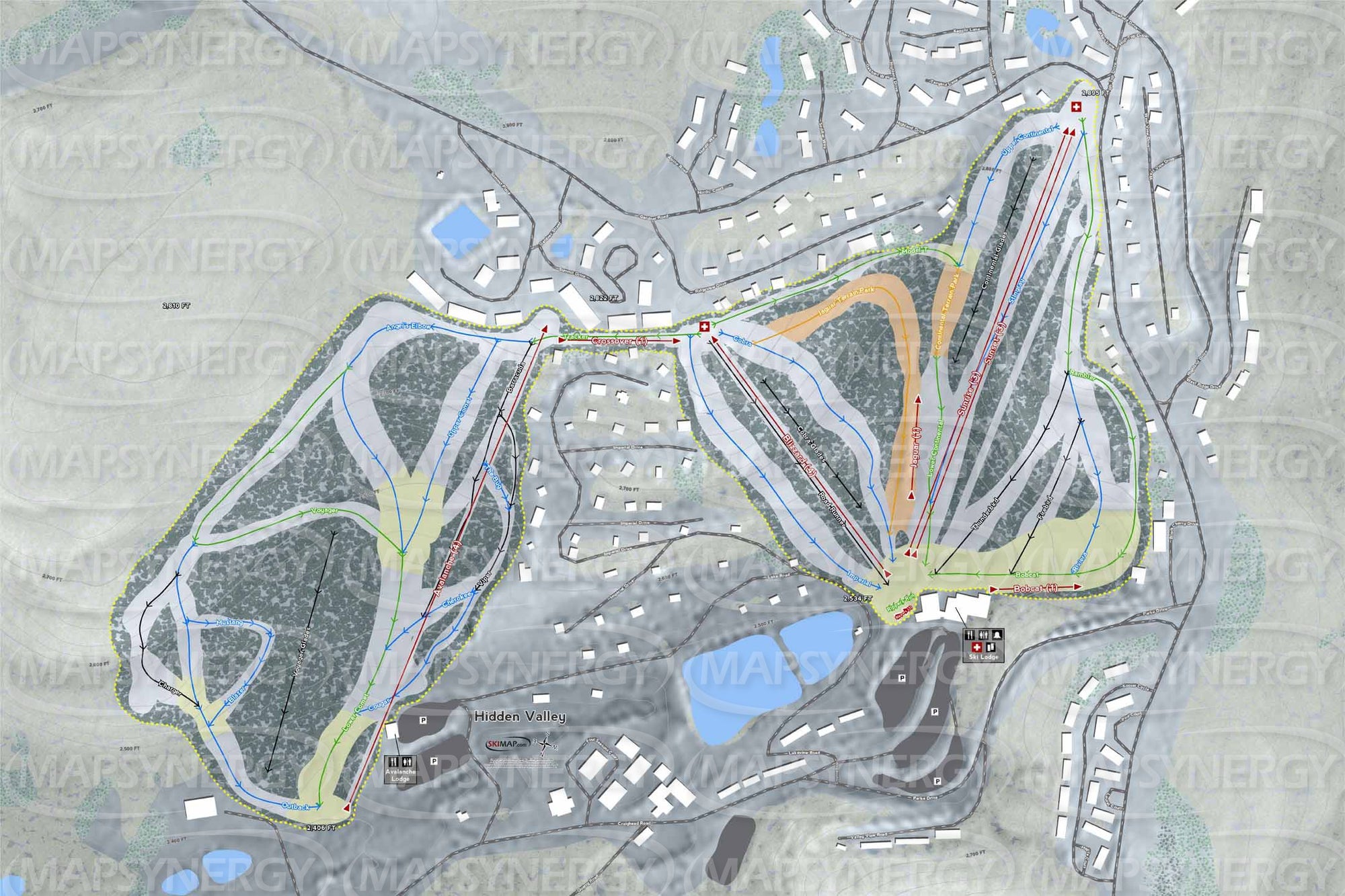Hidden Valley trail map