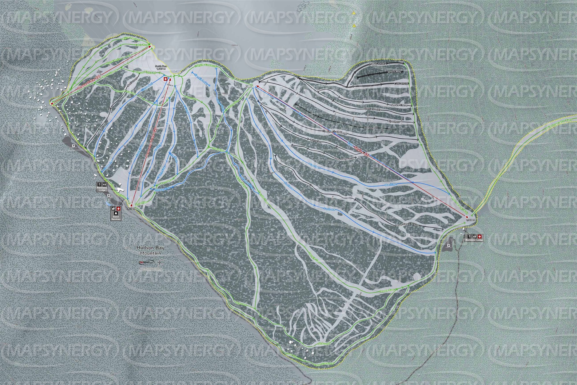 Hudson Bay Mountain trail map