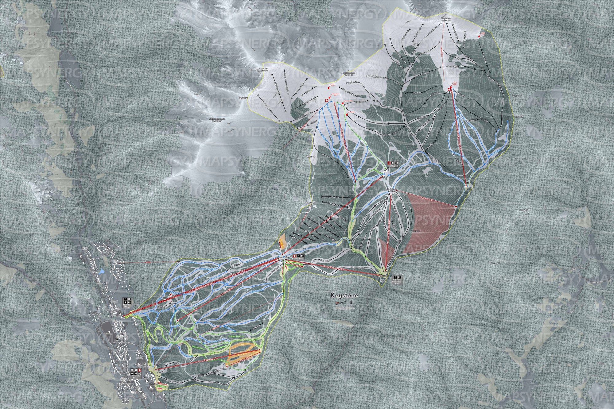 Keystone trail map