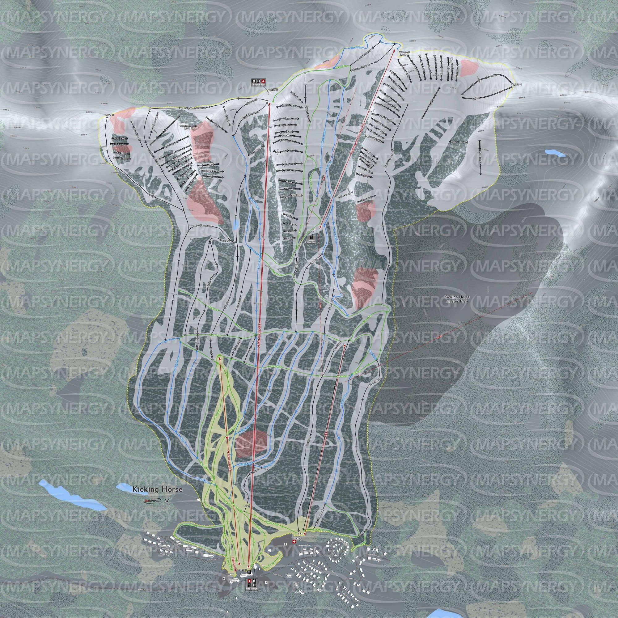 Kicking Horse trail map