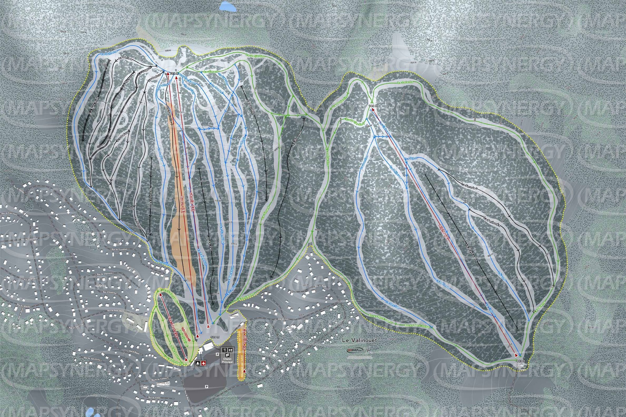 Le Valinouet trail map