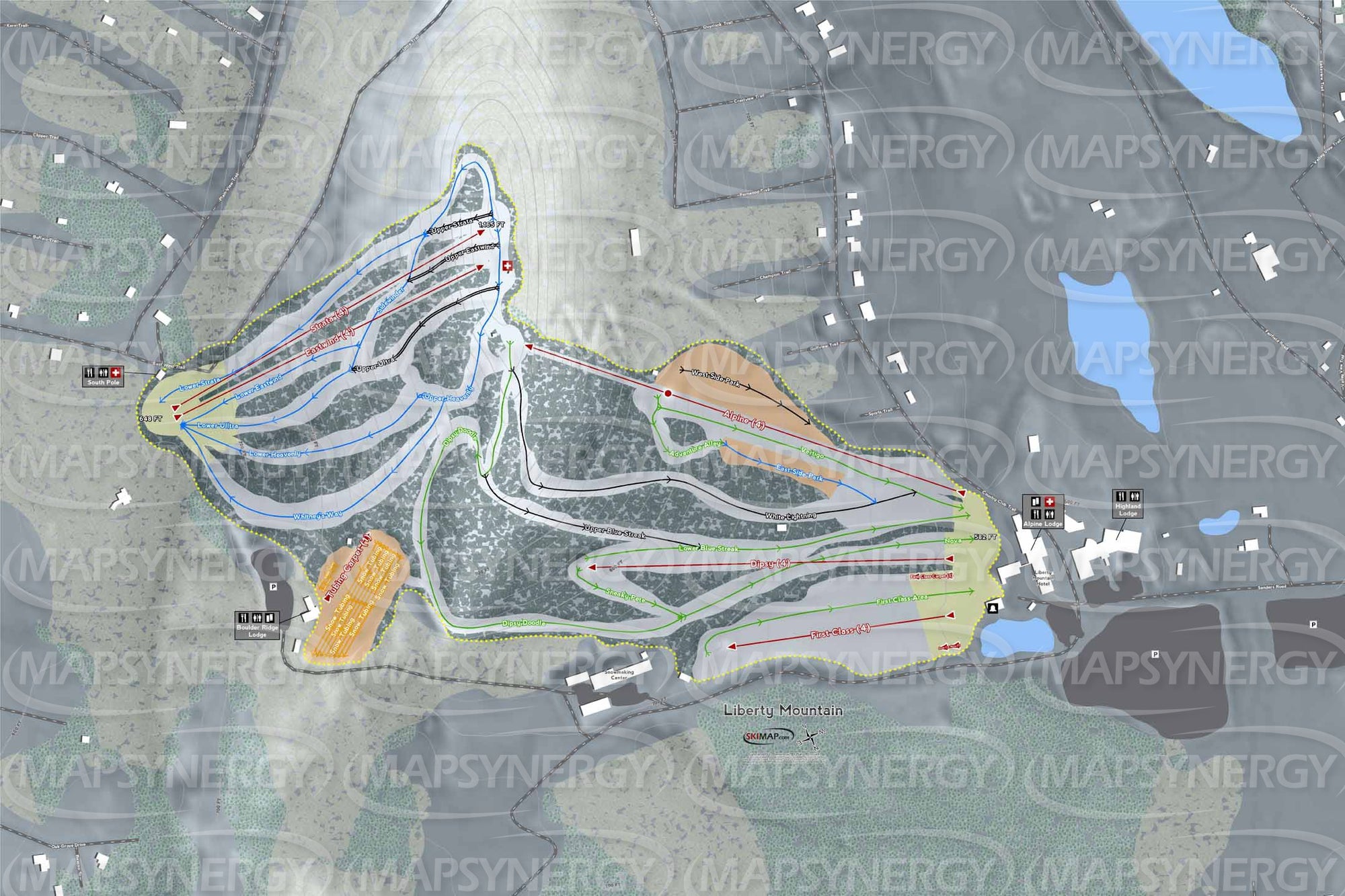 Liberty Mountain trail map